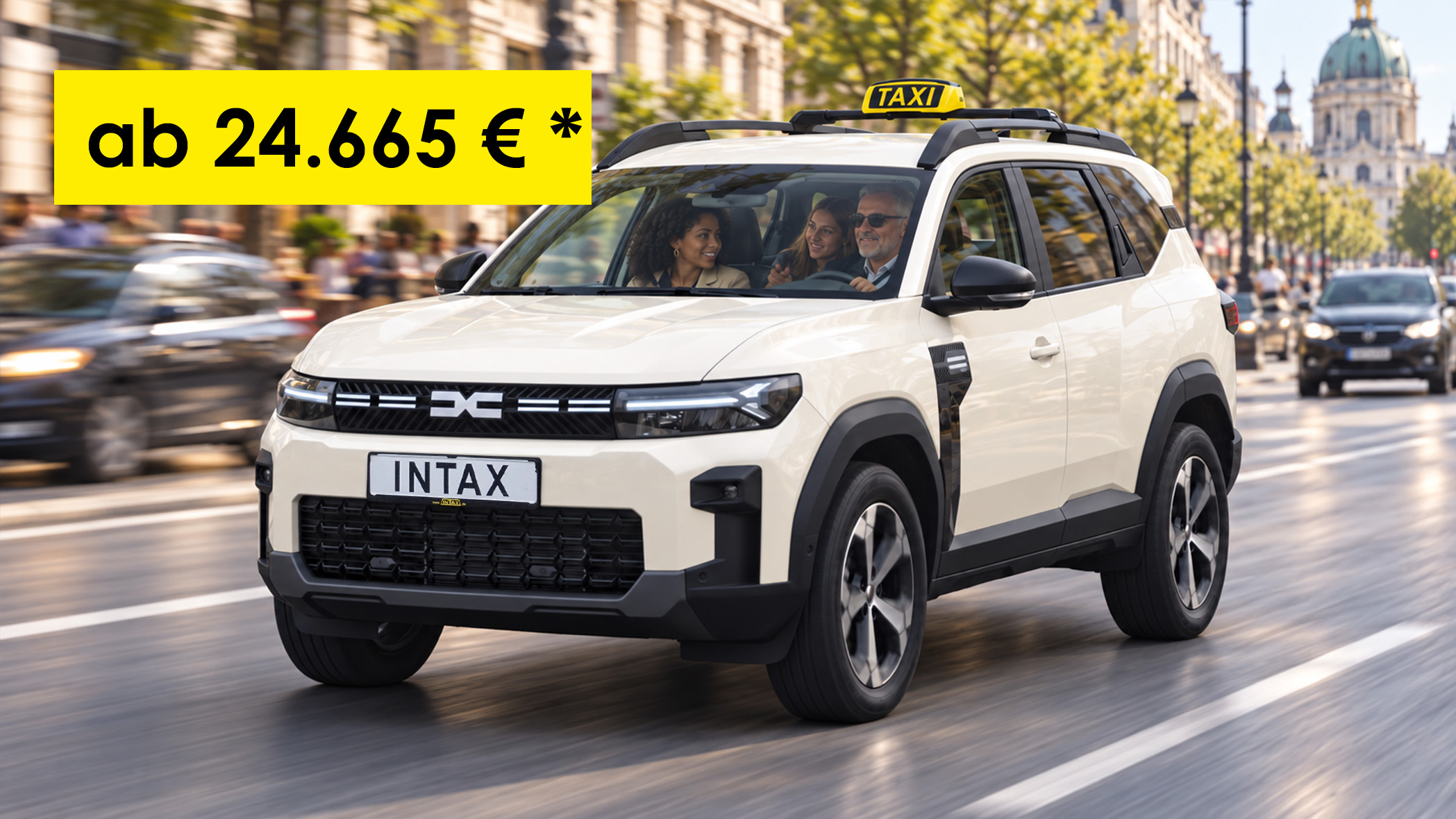 Kurzfristig verfügbarer Dacia Bigster als Taxi-Lagerfahrzeug zum Direktverkauf bei INTAX